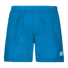 Load image into Gallery viewer, CP Company Eco-Chrome R Stitch Logo Swim Shorts in Tile Blue
