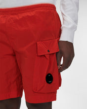 Load image into Gallery viewer, CP Company Chrome-R Multipocket Swimshorts In Red
