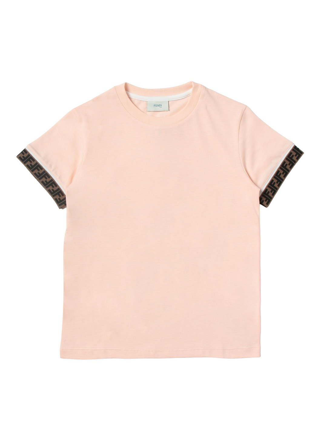 Fendi Junior Girls FF Motif T-Shirt In Pink