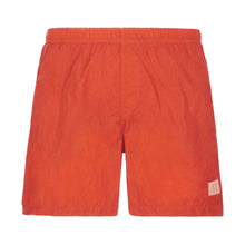 Load image into Gallery viewer, CP Company Eco-Chrome R Stitch Logo Swim Shorts in Pumpkin Orange
