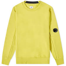 Cp Company Diagonal Raised Lens Sweatshirt Golden Palm