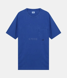 CP Company Old Dyed Pocket Tshirt In Blue