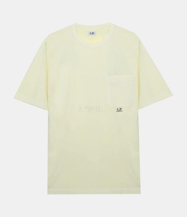 CP Company Old Dyed Pocket Tshirt In Yellow