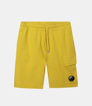 Load image into Gallery viewer, CP Company Lens Fleece Shorts In Golden Nugget
