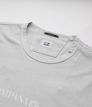 Load image into Gallery viewer, CP Company Resist Dyed Logo T-Shirt in Ice Grey
