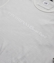 Load image into Gallery viewer, CP Company Resist Dyed Logo T-Shirt in Ice Grey
