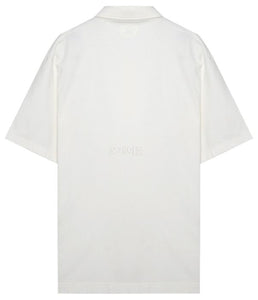 Cp Company Old Dyed Small Logo Polo Shirt 259A White