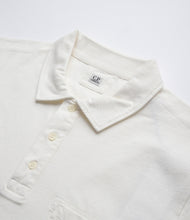 Load image into Gallery viewer, Cp Company Old Dyed Small Logo Polo Shirt 259A White
