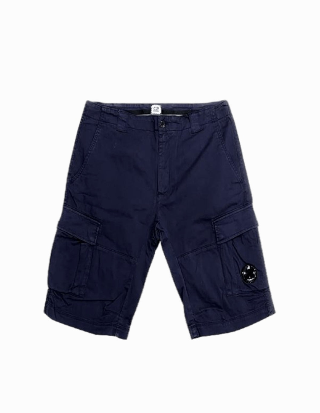 Cp Company Satin Stretch Lens Cargo Shorts Medieval Blue