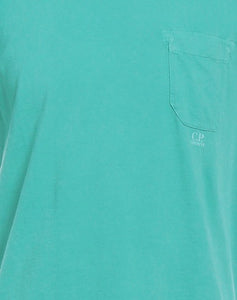 Cp Company Resist Dyed Pocket Logo T-Shirt 182A Tile Blue