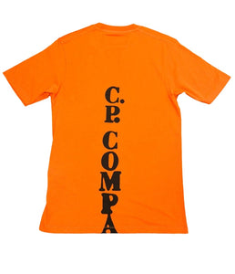 Cp Company Vertical Logo T-Shirt In Harvest Pumpkin