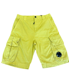 Cp Company Twill Stretch Utility Cargo Shorts In Golden Nugget