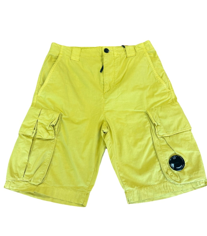 Cp Company Twill Stretch Utility Cargo Shorts In Golden Nugget