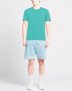 Cp Company Resist Dyed Pocket Logo T-Shirt 182A Tile Blue