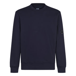 Cp Company Diagonal Raised Lens Sweatshirt in Navy
