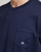 Load image into Gallery viewer, Cp Company Mercerised Cotton Small Logo Pocket T-Shirt Medieval Blue
