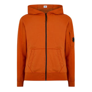Cp Company Hooded Lens Full Zip In Harvest Pumpkin