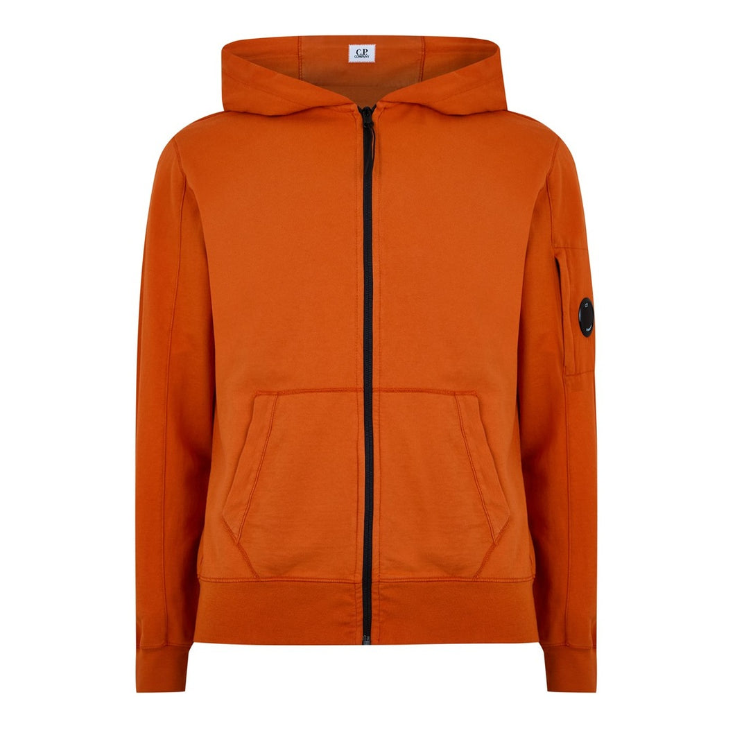 Cp Company Hooded Lens Full Zip In Harvest Pumpkin