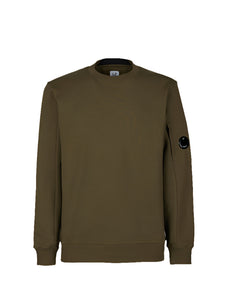 Cp Company Diagonal Raised Cotton Lens Sweatshirt Ivy Green