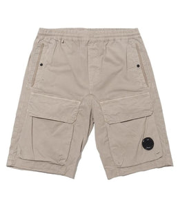 Cp Company Twill Stretch Utility Shorts In Cobblestone