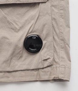 Cp Company Twill Stretch Utility Shorts In Cobblestone