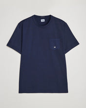 Load image into Gallery viewer, Cp Company Mercerised Cotton Small Logo Pocket T-Shirt Medieval Blue
