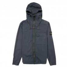 Load image into Gallery viewer, Stone Island 1 Pocket Old Effect Hooded Overshirt in Navy
