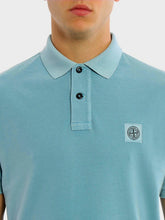 Load image into Gallery viewer, Stone Island Garment Dyed Slim Fit Polo Shirt In Turquoise
