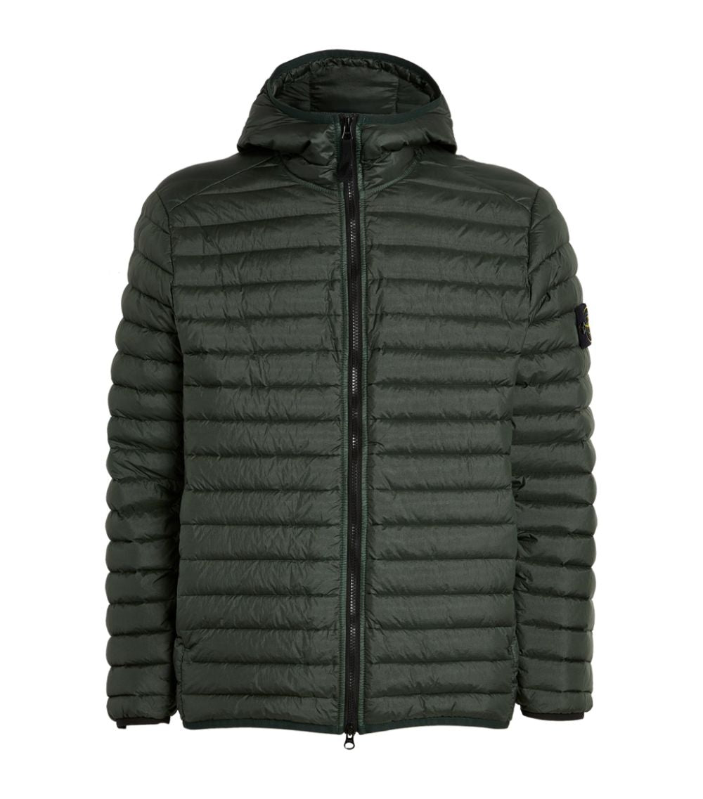 Stone Island Loom Woven Chambers R-Nylon Down Tc Packable Jacket In Green