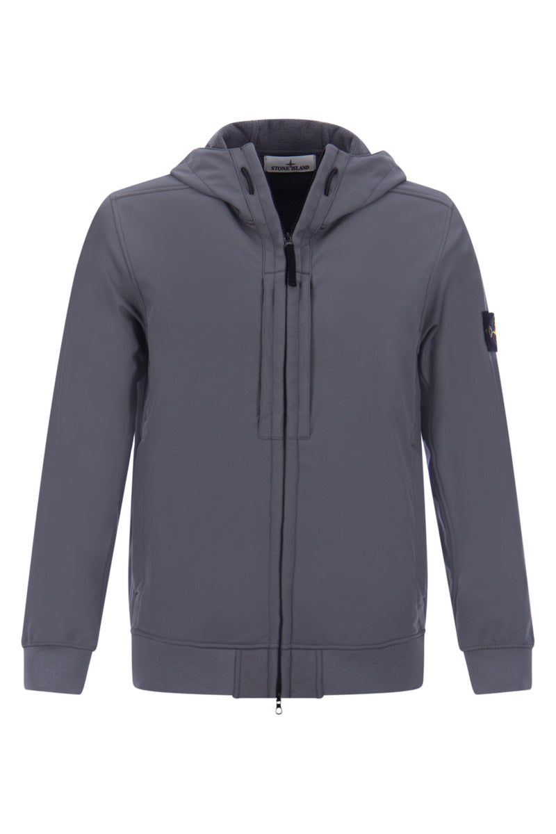 Stone Island Soft Shell-R E.Dye Jacket In Grey