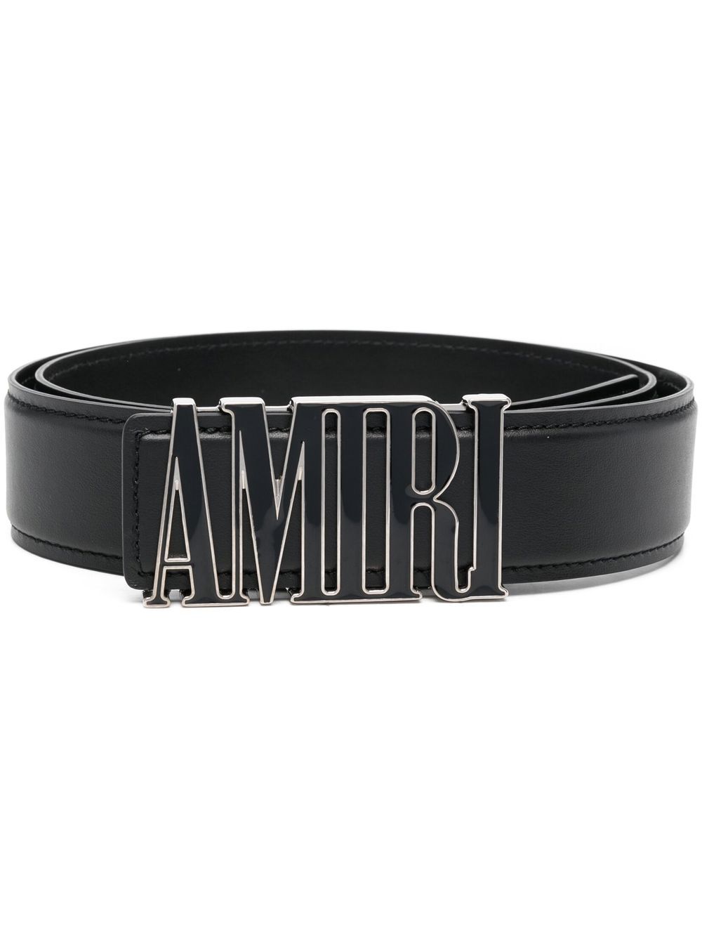 Amiri Leather Buckle Belt In Black