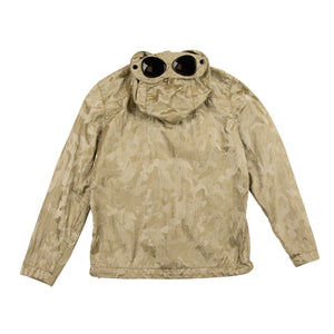 CP Company Mimetic Nylon Foil Goggle Jacket in Khaki Camo