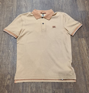 CP Company Tacting Short Sleeve Polo Shirt In Orange