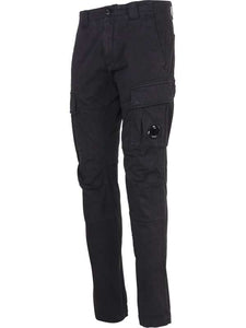 CP Company Stretch Satin Cargo Pants In Navy