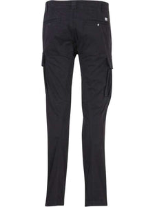 CP Company Stretch Satin Cargo Pants In Navy