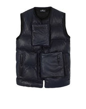 Load image into Gallery viewer, Stone Island Shadow Project Leather Gilet In Black
