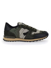 Load image into Gallery viewer, Valentino Camo Garavani Rockrunner Trainers In Khaki
