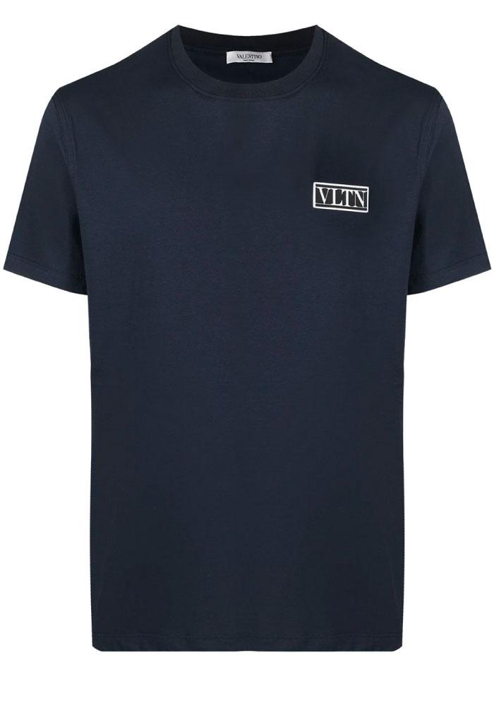 Valentino Patch T-shirt In Navy