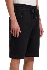 CP Company Lens Fleece Shorts In Black ( oversized )