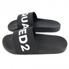 Load image into Gallery viewer, Dsquared2 Logo Slides in Black

