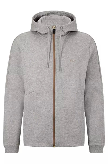 Hugo Boss Full Zip Hoodie In Grey TET Clothing