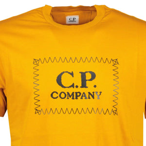 CP Company Printed Stamp T-Shirt in Orange
