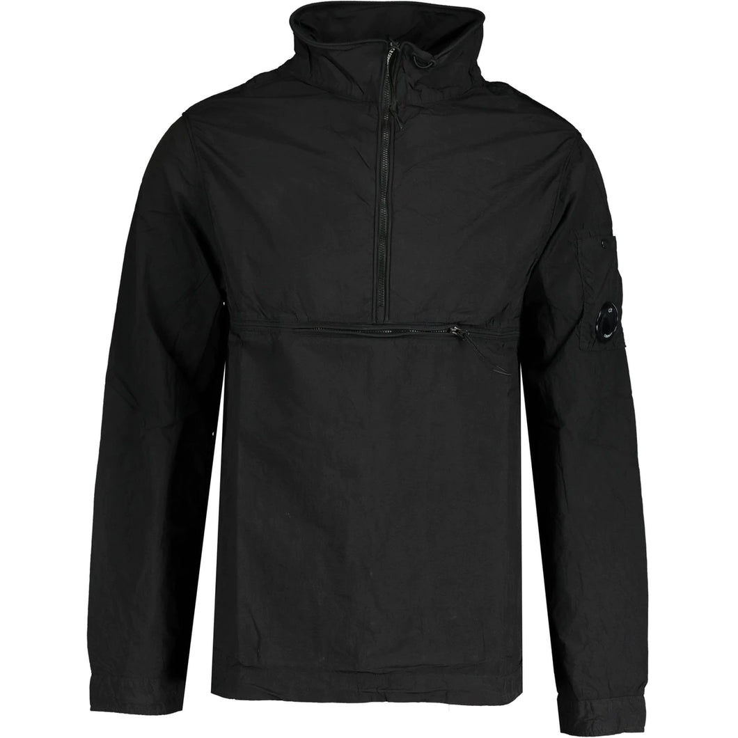 CP Company Chrome Half Zip Lens Overshirt in Black