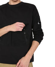 Load image into Gallery viewer, CP Company Heavy Jersey Mixed Lens Sweatshirt in Black
