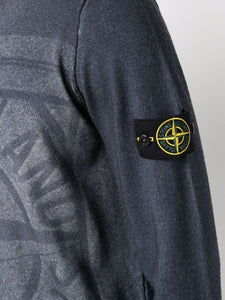 Stone Island Reversible Compass Logo Knitted Sweatshirt