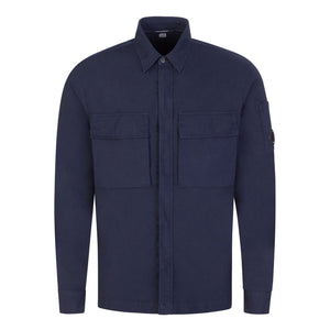 CP Company Broken Batavia Lens Shirt in Navy