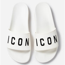 Load image into Gallery viewer, Dsquared2 Icon Slides in White
