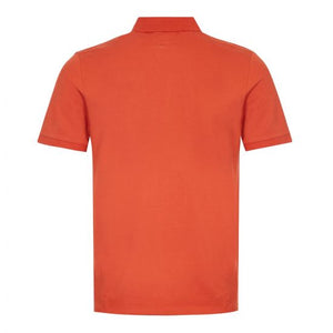 CP Company Stretch Piquet Short Sleeve Polo in Orange