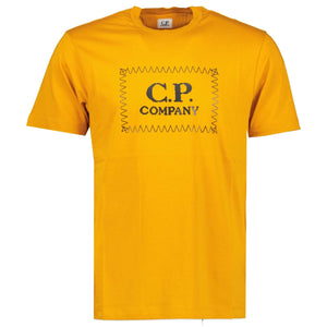 CP Company Printed Stamp T-Shirt in Orange