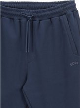 Load image into Gallery viewer, Hugo Boss Hadiko Curved Logo Joggers in Navy
